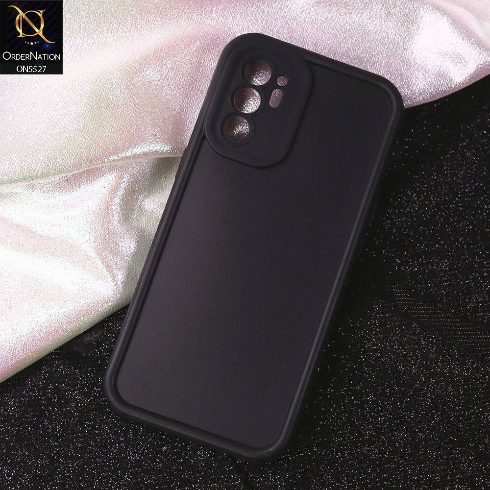 Oppo Reno 6 Cover - Black - Soft Silicone Case With Round Bumper Matte TPU Shockproof Cover