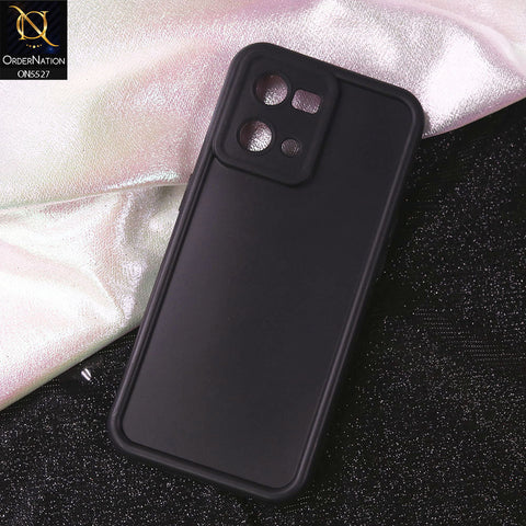 Oppo Reno 7 4G Cover - Black - Soft Silicone Case With Round Bumper Matte TPU Shockproof Cover