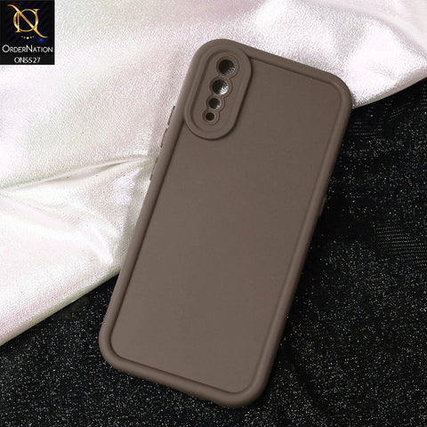 Vivo S1 Cover - Brown -Soft Silicone Case With Round Bumper Matte TPU Shockproof Cover