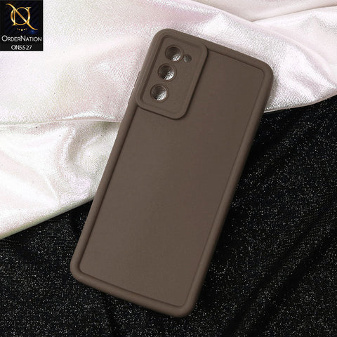 Samsung Galaxy S20 FE Cover - Brown -Soft Silicone Case With Round Bumper Matte TPU Shockproof Cover