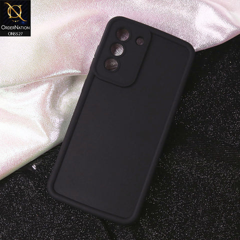Samsung Galaxy S21 FE 5G Cover - Black - Soft Silicone Case With Round Bumper Matte TPU Shockproof Cover