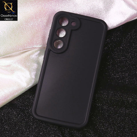 Samsung Galaxy S23 Cover - Black - Soft Silicone Case With Round Bumper Matte TPU Shockproof Cover