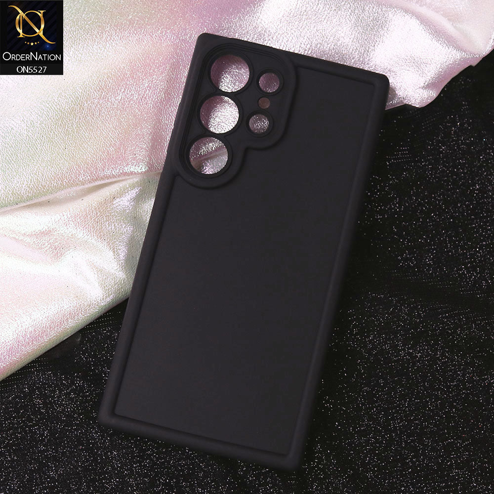 Samsung Galaxy S23 Ultra Cover - Black - Soft Silicone Case With Round Bumper Matte TPU Shockproof Cover