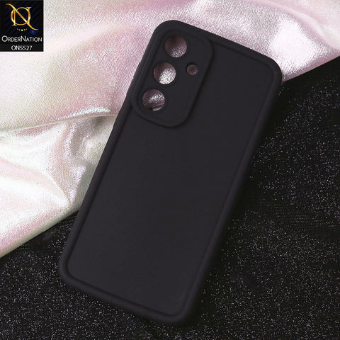 Samsung Galaxy S24 Cover - Black - Soft Silicone Case With Round Bumper Matte TPU Shockproof Cover
