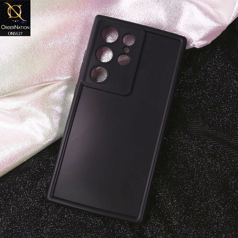 Samsung Galaxy S24 Ultra Cover - Black - Soft Silicone Case With Round Bumper Matte TPU Shockproof Cover