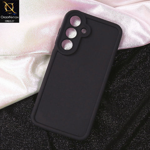 Samsung Galaxy S25 Plus Cover - Black - Soft Silicone Case With Round Bumper Matte TPU Shockproof Cover