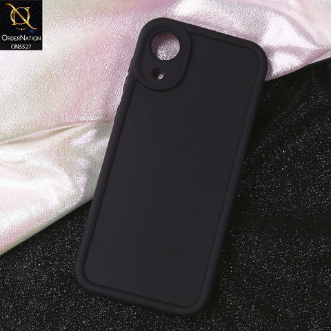 Samsung Galaxy A03 Core Cover - Black - Soft Silicone Case With Round Bumper Matte TPU Shockproof Cover