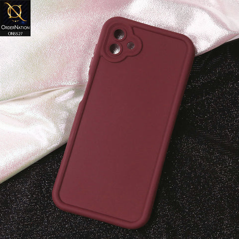 Samsung Galaxy M13 5G Cover - Maroon - Soft Silicone Case With Round Bumper Matte TPU Shockproof Cover