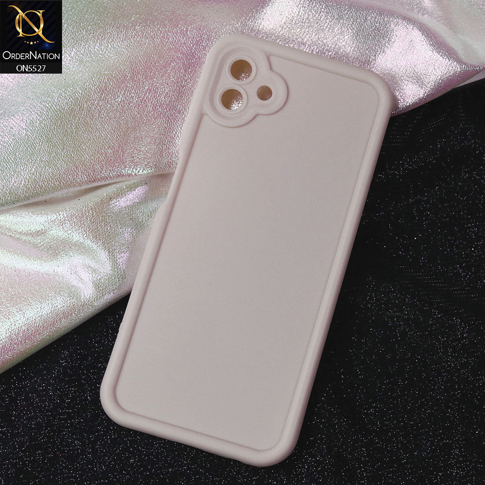 Samsung Galaxy M13 5G Cover - Off White -Soft Silicone Case With Round Bumper Matte TPU Shockproof Cover