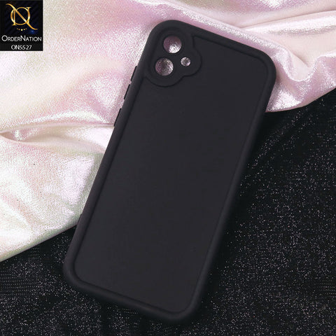 Samsung Galaxy M04 4G Cover - Black - Soft Silicone Case With Round Bumper Matte TPU Shockproof Cover