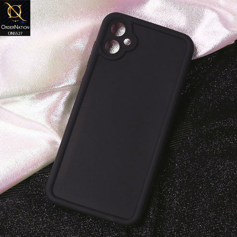 Samsung Galaxy A05 Cover - Black - Soft Silicone Case With Round Bumper Matte TPU Shockproof Cover