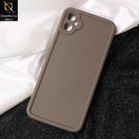 Samsung Galaxy A05 Cover - Brown -Soft Silicone Case With Round Bumper Matte TPU Shockproof Cover
