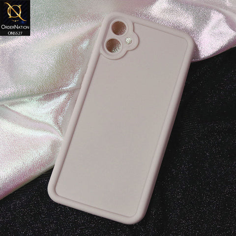 Samsung Galaxy A05 Cover - Off White -Soft Silicone Case With Round Bumper Matte TPU Shockproof Cover