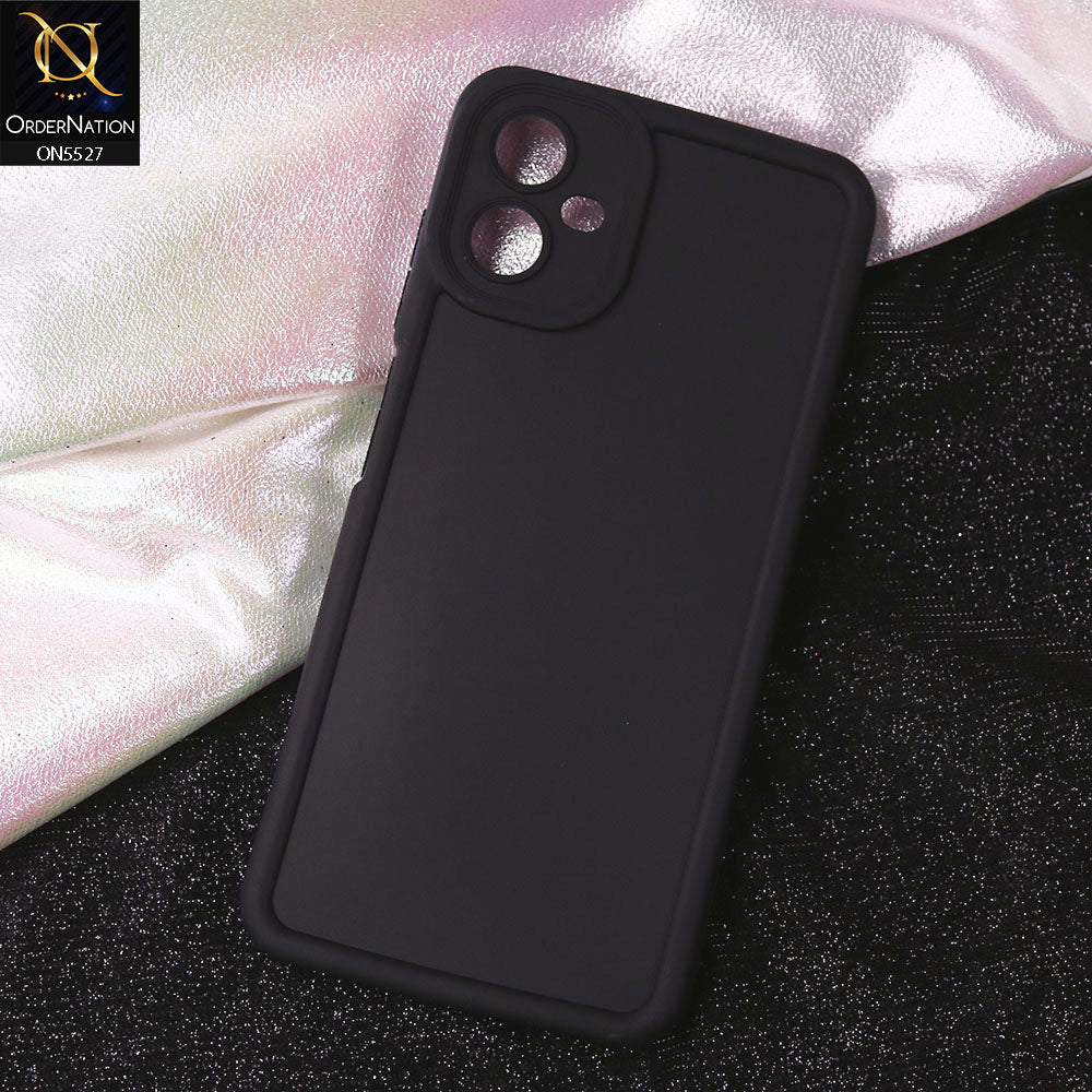 Samsung Galaxy A06 Cover - Black - Soft Silicone Case With Round Bumper Matte TPU Shockproof Cover
