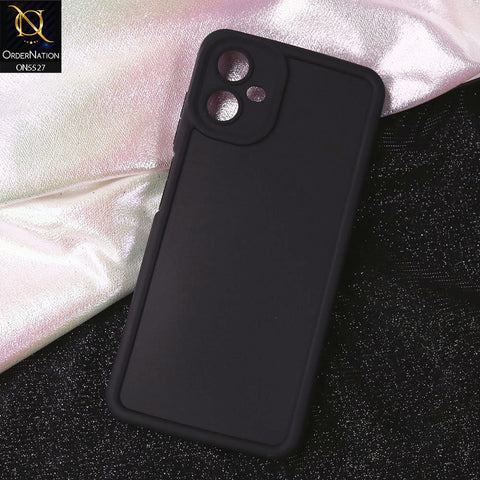 Samsung Galaxy A06 Cover - Black - Soft Silicone Case With Round Bumper Matte TPU Shockproof Cover