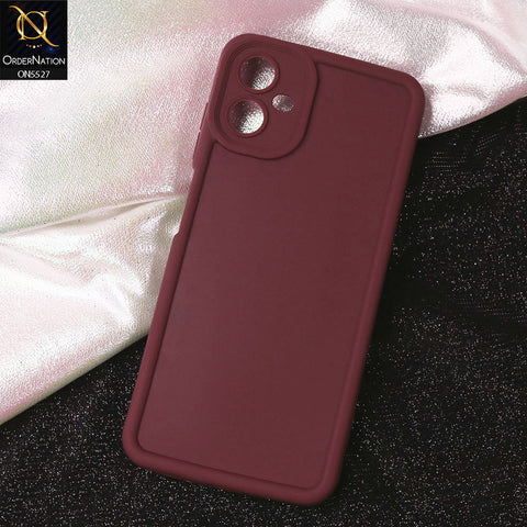 Samsung Galaxy A06 Cover - Maroon - Soft Silicone Case With Round Bumper Matte TPU Shockproof Cover