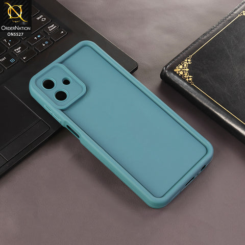 Samsung Galaxy M07 Cover - Dark Green - Soft Silicone Case With Round Bumper Matte TPU Shockproof Cover