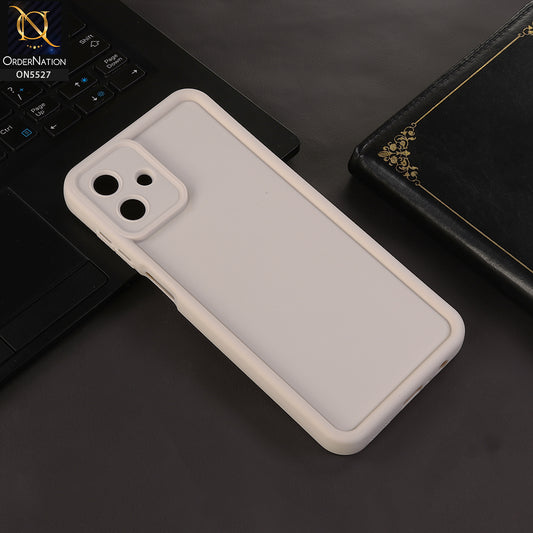 Samsung Galaxy M07 Cover - Offwhite - Soft Silicone Case With Round Bumper Matte TPU Shockproof Cover