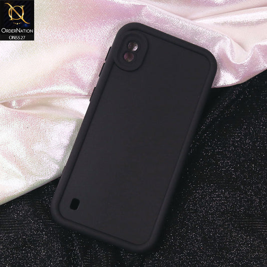 Samsung Galaxy A10 Cover - Black - Soft Silicone Case With Round Bumper Matte TPU Shockproof Cover