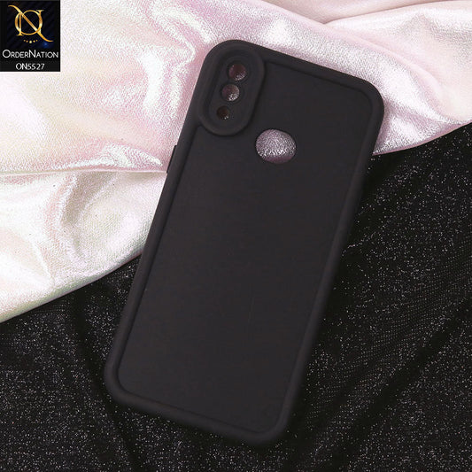 Samsung Galaxy A10s Cover - Black - Soft Silicone Case With Round Bumper Matte TPU Shockproof Cover