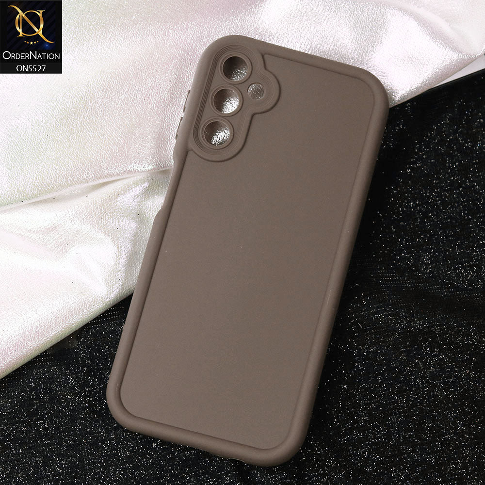 Samsung Galaxy A14 5G Cover - Brown -Soft Silicone Case With Round Bumper Matte TPU Shockproof Cover