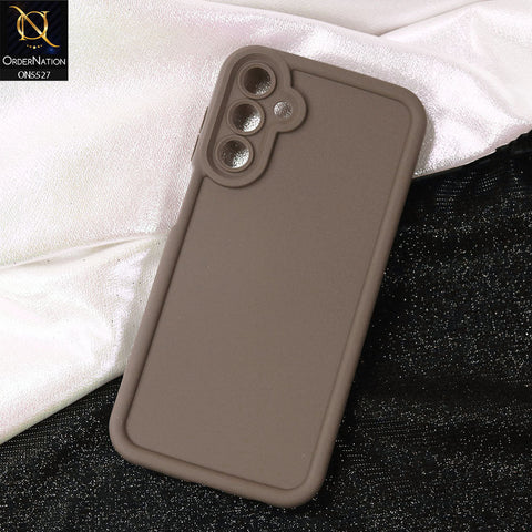 Samsung Galaxy A15 4G Cover - Brown -Soft Silicone Case With Round Bumper Matte TPU Shockproof Cover
