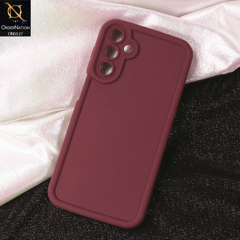 Samsung Galaxy A15 4G Cover - Maroon - Soft Silicone Case With Round Bumper Matte TPU Shockproof Cover