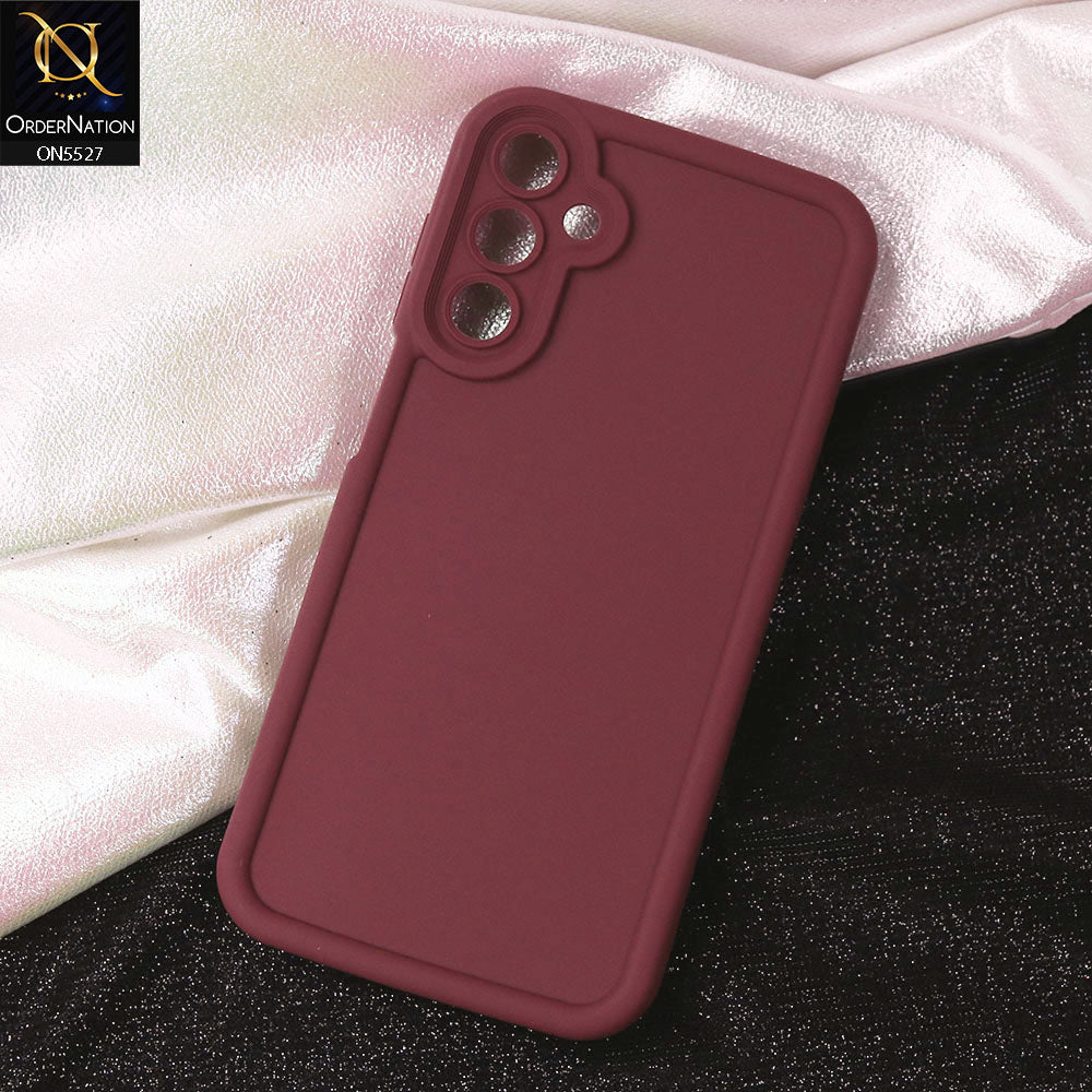Samsung Galaxy A15 5G Cover - Maroon - Soft Silicone Case With Round Bumper Matte TPU Shockproof Cover