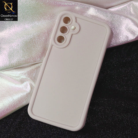 Samsung Galaxy A15 4G Cover - Off White -Soft Silicone Case With Round Bumper Matte TPU Shockproof Cover