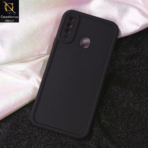 Samsung Galaxy A20s Cover - Black - Soft Silicone Case With Round Bumper Matte TPU Shockproof Cover