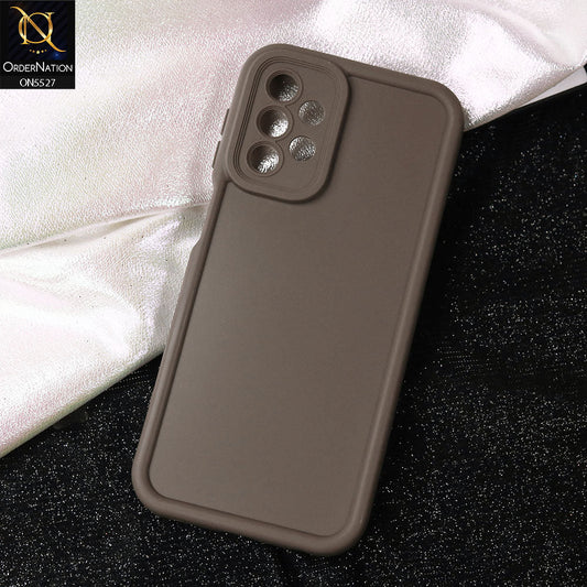 Samsung Galaxy A23 Cover - Brown -Soft Silicone Case With Round Bumper Matte TPU Shockproof Cover