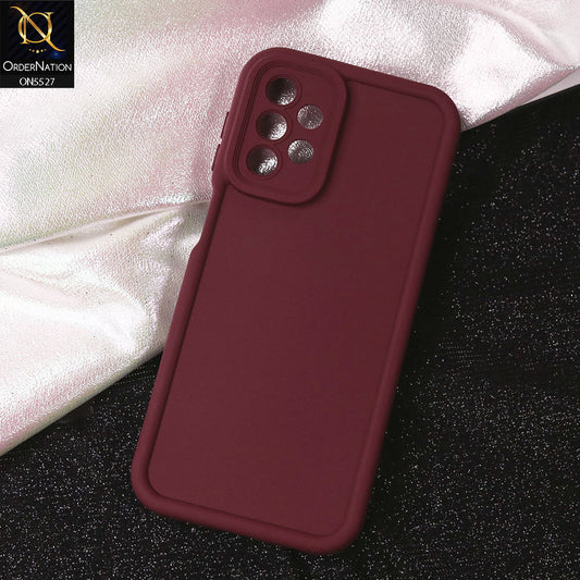 Samsung Galaxy A23 5G Cover - Maroon - Soft Silicone Case With Round Bumper Matte TPU Shockproof Cover