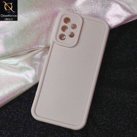 Samsung Galaxy A23 Cover - Off White -Soft Silicone Case With Round Bumper Matte TPU Shockproof Cover