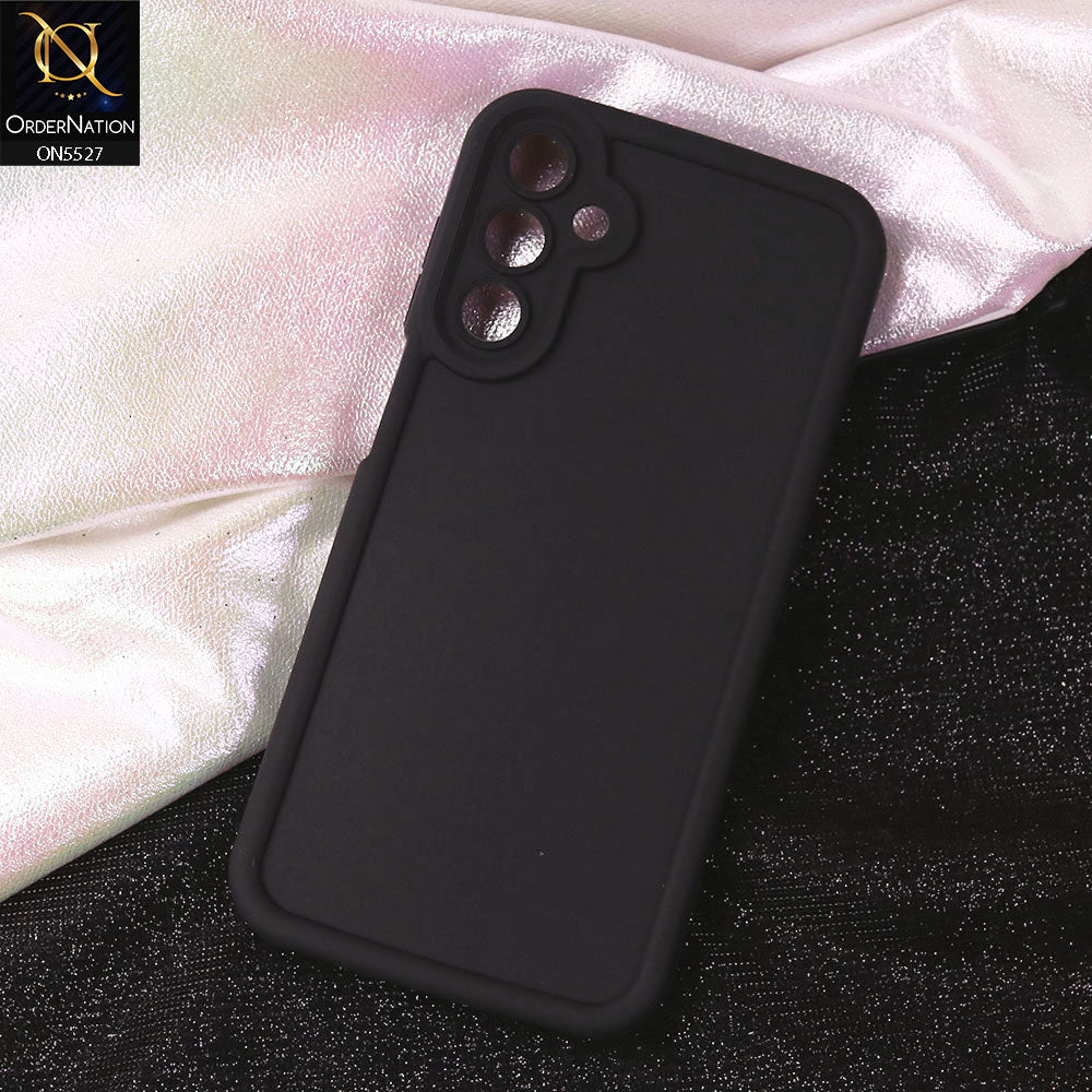 Samsung Galaxy A24 4G Cover - Black - Soft Silicone Case With Round Bumper Matte TPU Shockproof Cover