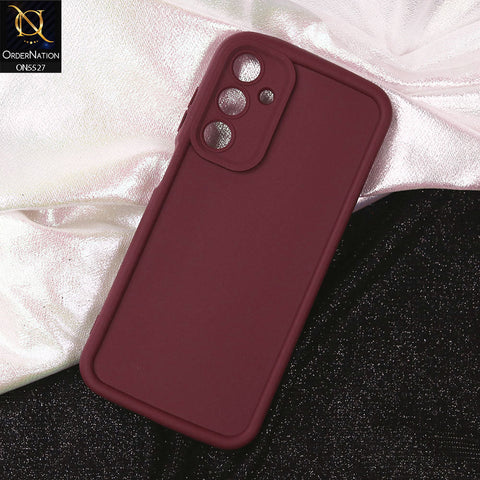 Samsung Galaxy A25 5G Cover - Maroon - Soft Silicone Case With Round Bumper Matte TPU Shockproof Cover