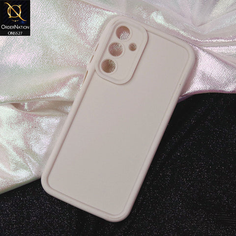 Samsung Galaxy A25 5G Cover - Off White -Soft Silicone Case With Round Bumper Matte TPU Shockproof Cover