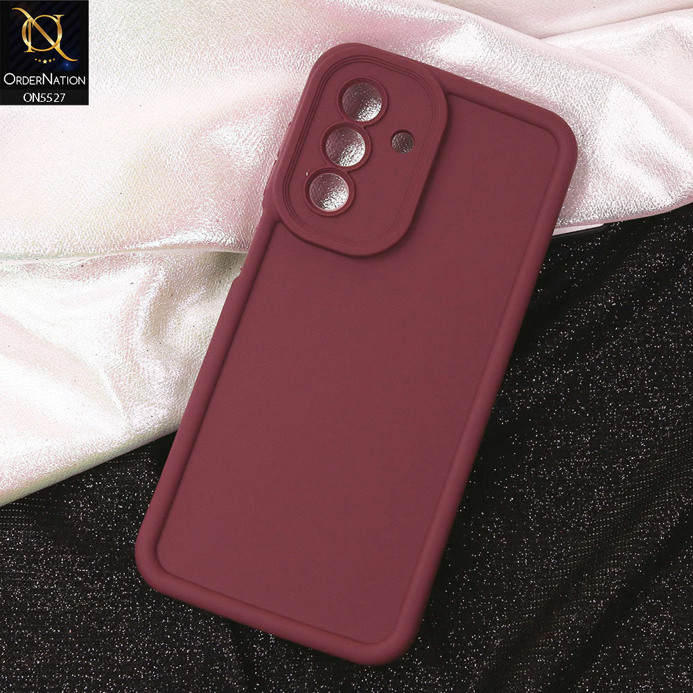 Samsung Galaxy A26 Cover - Maroon - Soft Silicone Case With Round Bumper Matte TPU Shockproof Cover