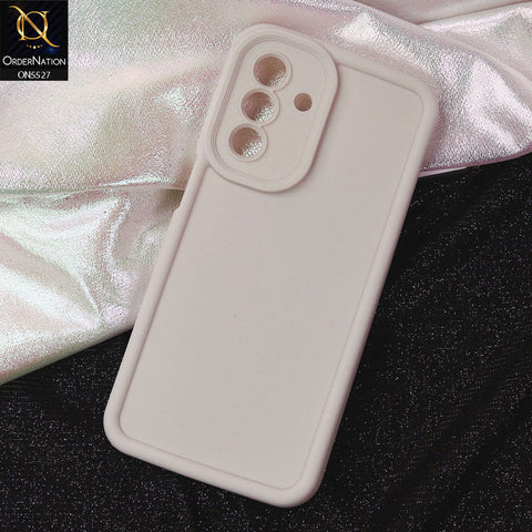 Samsung Galaxy A26 Cover - Off White -Soft Silicone Case With Round Bumper Matte TPU Shockproof Cover