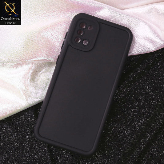 Samsung Galaxy A31 Cover - Black - Soft Silicone Case With Round Bumper Matte TPU Shockproof Cover