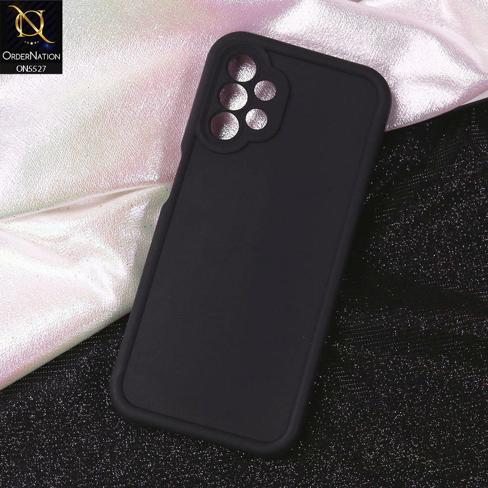 Samsung Galaxy A32 Cover - Black - Soft Silicone Case With Round Bumper Matte TPU Shockproof Cover