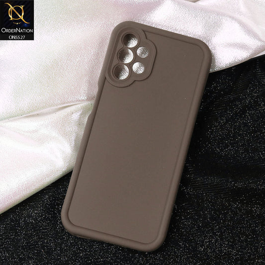 Samsung Galaxy A32 Cover - Brown -Soft Silicone Case With Round Bumper Matte TPU Shockproof Cover
