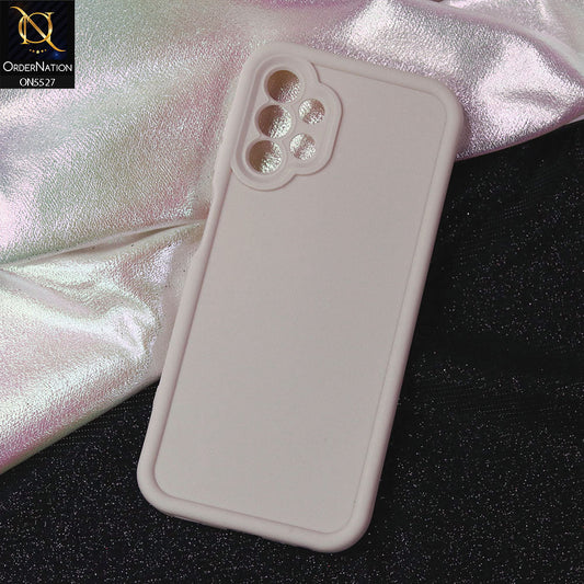 Samsung Galaxy A32 Cover - Off White -Soft Silicone Case With Round Bumper Matte TPU Shockproof Cover