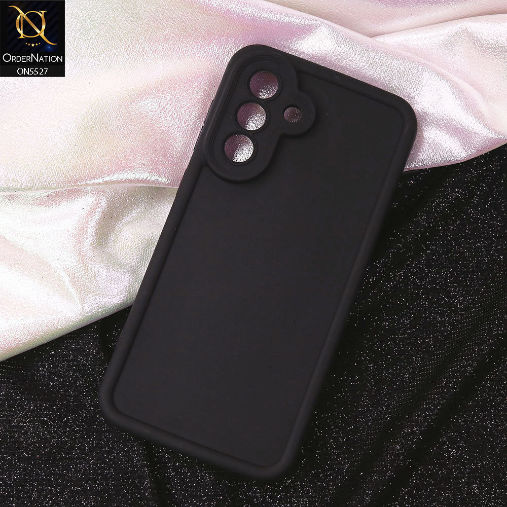 Samsung Galaxy A36 Cover - Black - Soft Silicone Case With Round Bumper Matte TPU Shockproof Cover