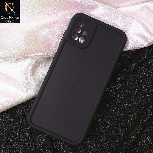 Samsung Galaxy A51 Cover - Black - Soft Silicone Case With Round Bumper Matte TPU Shockproof Cover