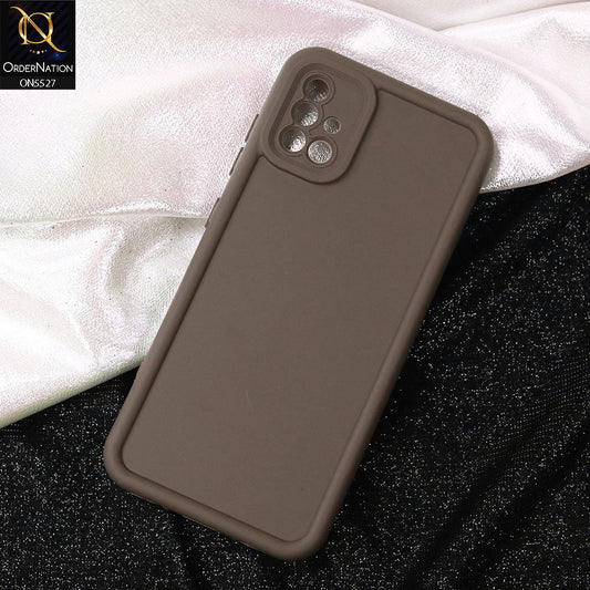 Samsung Galaxy A51 Cover - Brown -Soft Silicone Case With Round Bumper Matte TPU Shockproof Cover