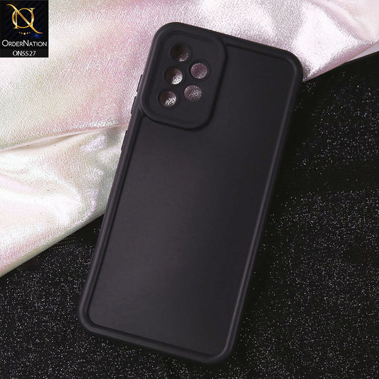 Samsung Galaxy A52 Cover - Black - Soft Silicone Case With Round Bumper Matte TPU Shockproof Cover