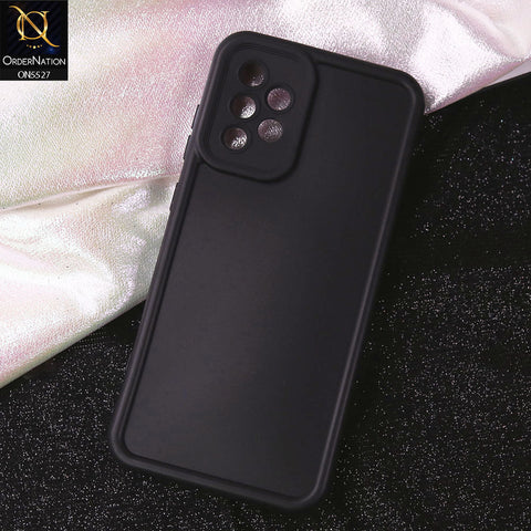 Samsung Galaxy A52 Cover - Black - Soft Silicone Case With Round Bumper Matte TPU Shockproof Cover