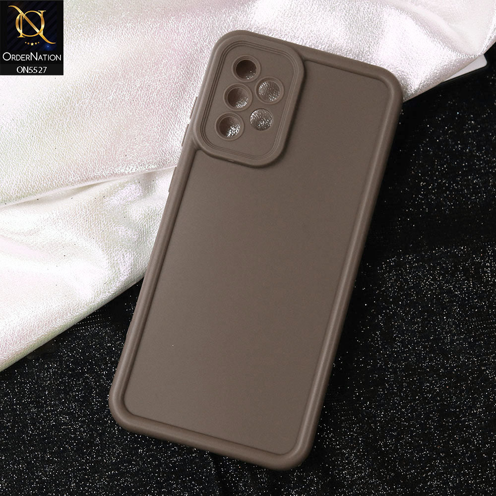 Samsung Galaxy A52s 5G Cover - Brown -Soft Silicone Case With Round Bumper Matte TPU Shockproof Cover