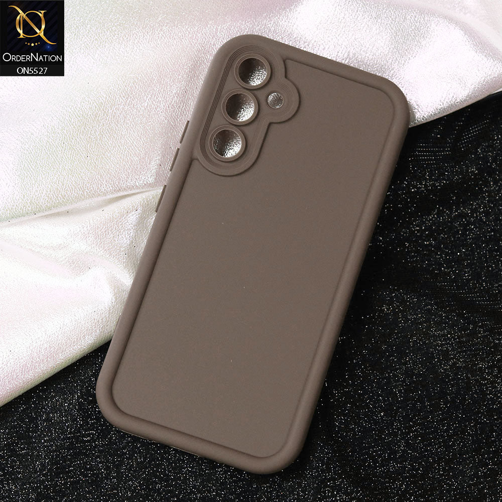 Samsung Galaxy A54 Cover - Brown -Soft Silicone Case With Round Bumper Matte TPU Shockproof Cover