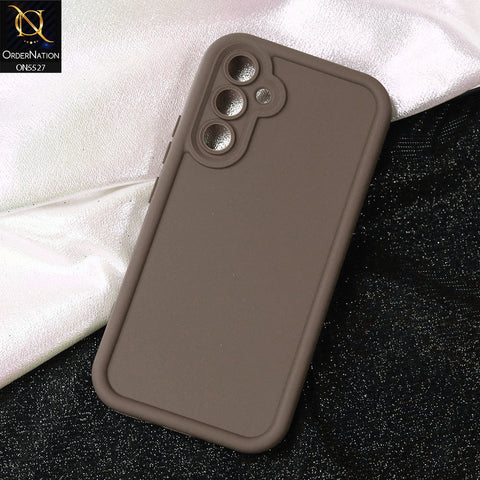 Samsung Galaxy A54 Cover - Brown -Soft Silicone Case With Round Bumper Matte TPU Shockproof Cover